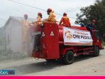 CPM Semprot Disinfektan di Lima Kelurahan di Palu