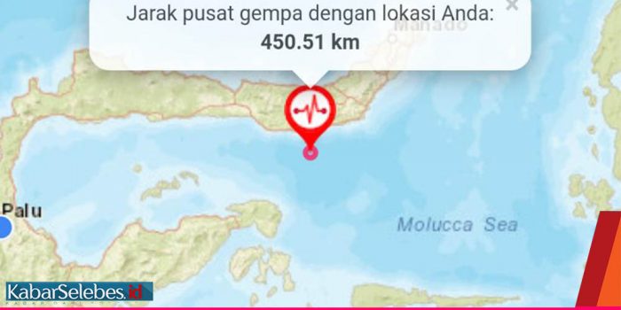 Gempabumi 6,3 SR Bolaang Mongondow Selatan di Teluk Tomini, Terasa Hingga di Palu