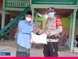 Kapolres Palu Silaturahmi dan Bagikan Paket Sembako ke Ponpes Manba’ush Sholicin Al- Charomain